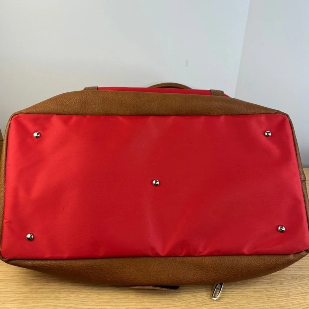 Hard‎ Rock Hotel Atlantic City Duffel Bag Large Red Brown Travel Luggage Rare